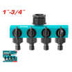 Total Plastic Hose Connector with Multiple Outlets 1″-3/4″
