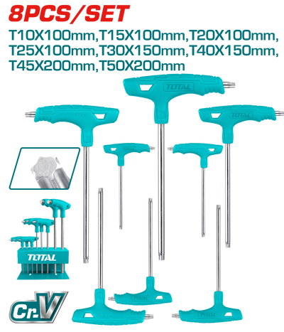 Total 8-Piece T-Handle Nut Driver Set (THHW80836)