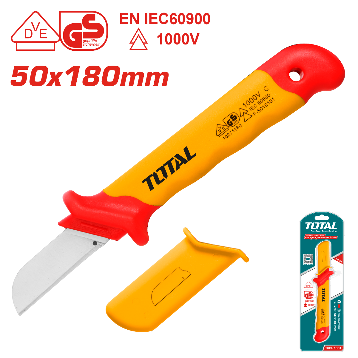 TOTAL Insulated cable knife (THICK1801)