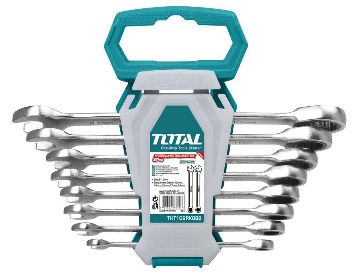 TOTAL THT102RK086-8Pcs ratchet spanner set 8-19MM