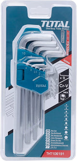 TOTAL 9 Pcs Hex Key Set (THT106191)