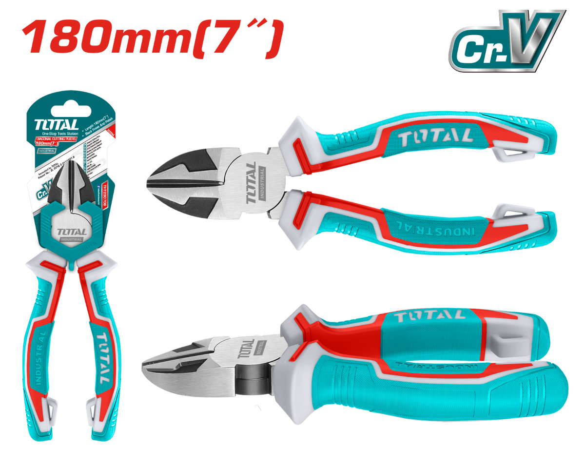 TOTAL Diagonal cutting pliers 7" (THT230706)