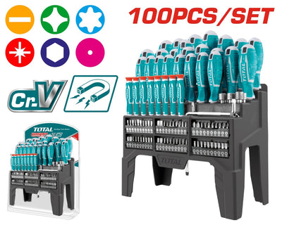 TOTAL 100 pcs Screwdriver Set (THT2506100)