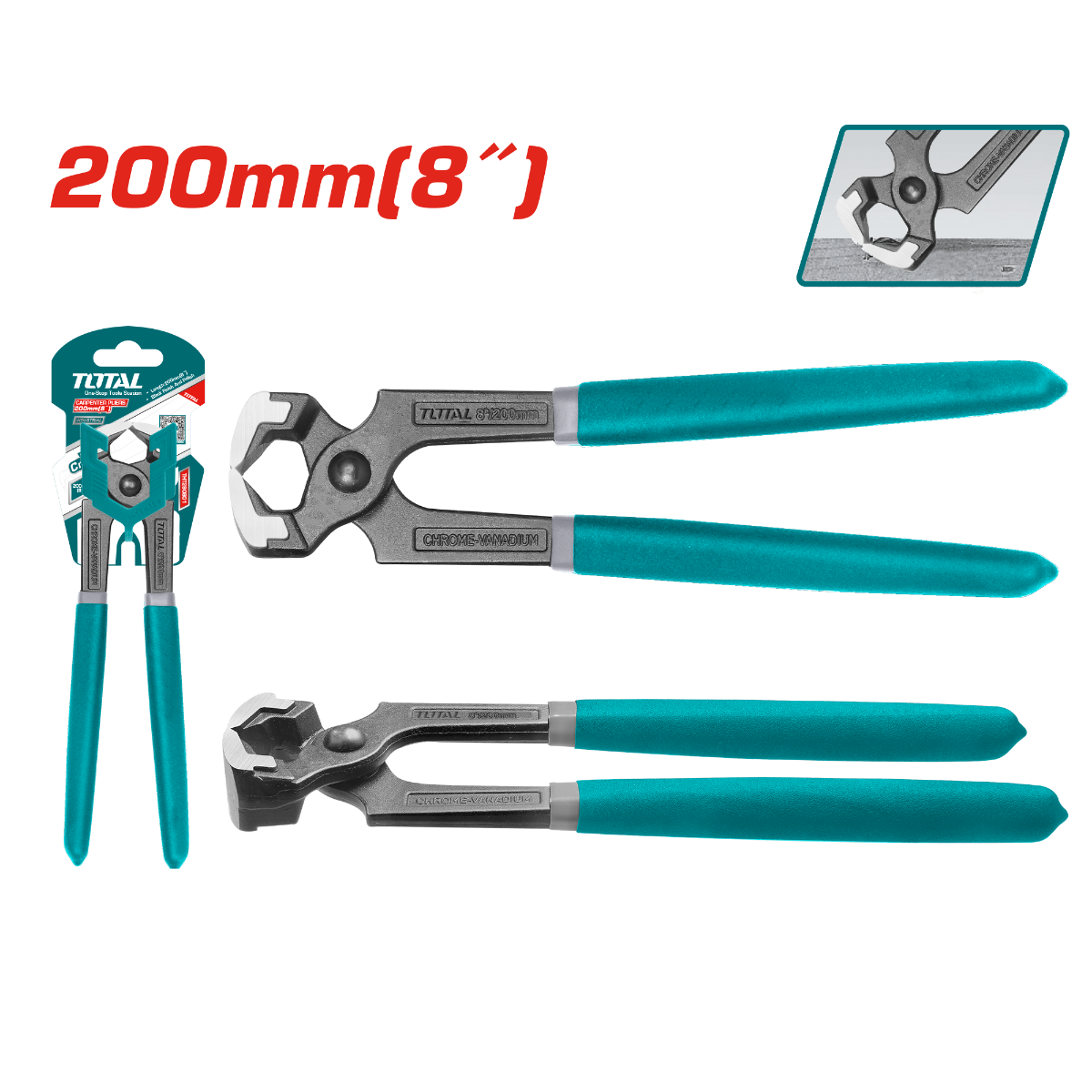 TOTAL Carpenter pliers 8'' (THT290801)