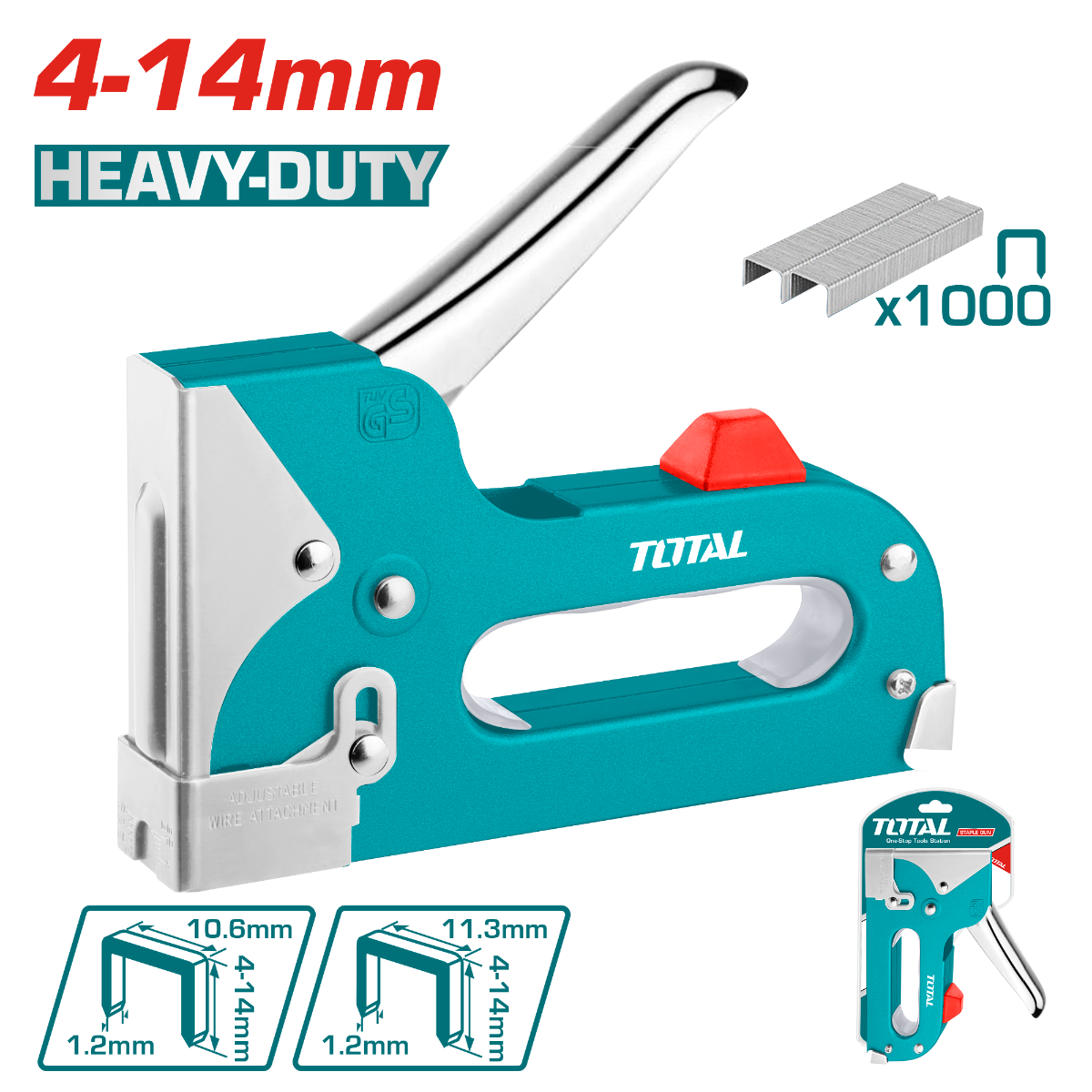 TOTAL Staple gun Nails 4-14mm (THT31142)