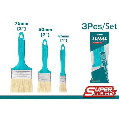 TOTAL 3PCs Paint Brush Set 1", 2", 3" (THT8450301)