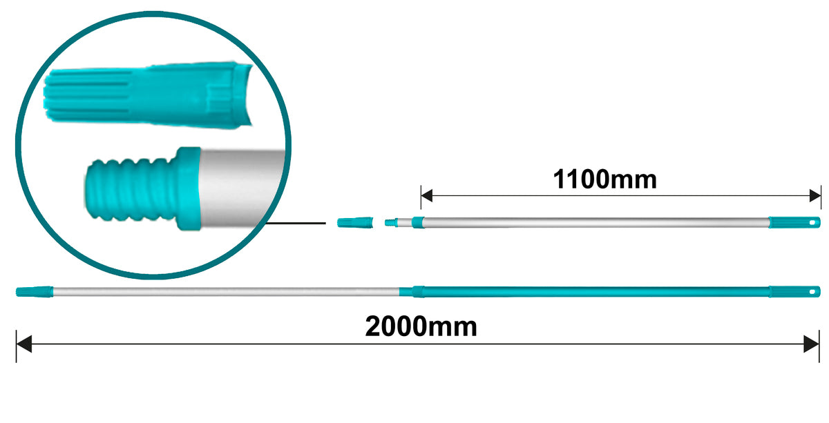 TOTAL Aluminum Telescopic Rod 2000mm (THTEP0205)