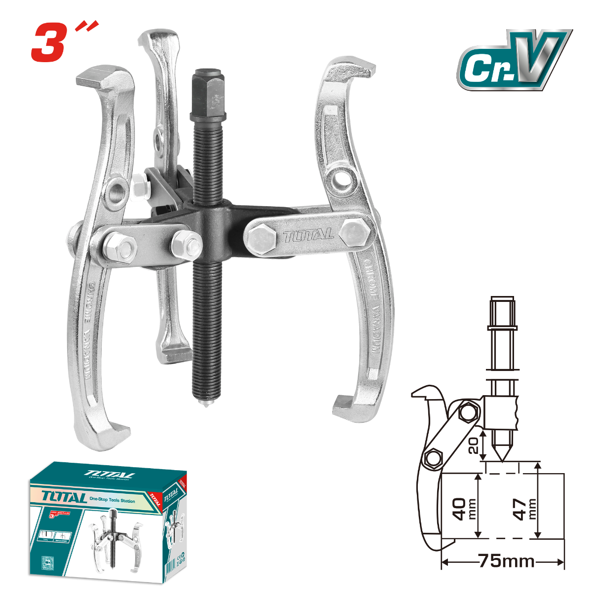 TOTAL Three Waws Puller 3" (THTGP336)