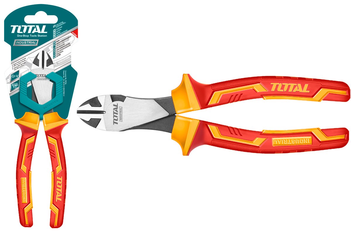 TOTAL Insulated Heavy-Duty Diagonal Cutting Pliers 1000V - 180mm | 7" (THTIP2571)