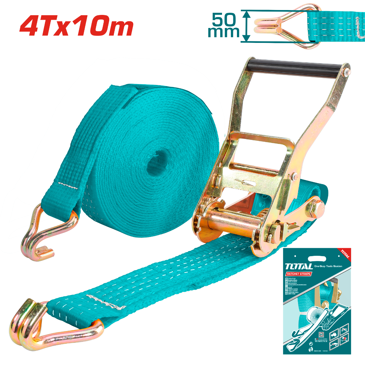 TOTAL Ratchet straps 4T 10M (THTRS4101)
