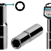 Total 1/2" Long Hex Socket 16mm (THTST12163L)