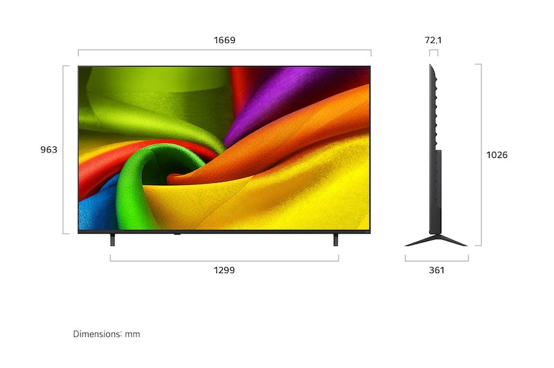 LG NANO 4K UHD AI NU84 Smart TV 75" (2026)