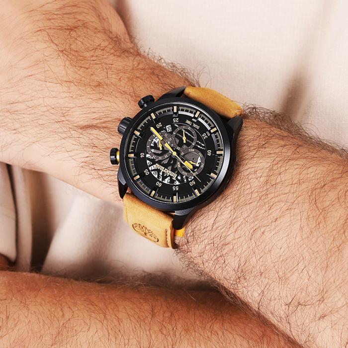 Timberland TDWGF2100602 Men’s Watch – Leather, 44mm