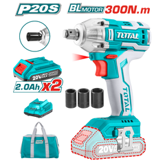 TOTAL 20V Cordless Impact Wrench - High Torque & Precision