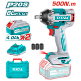 TOTAL Lithium-Ion impact wrench 500N.m (TIWLI2050)