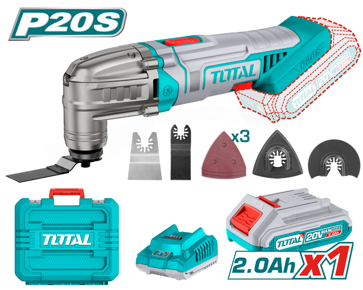 TOTAL Cordless multi-tool 20Volt (TMLI20228)
