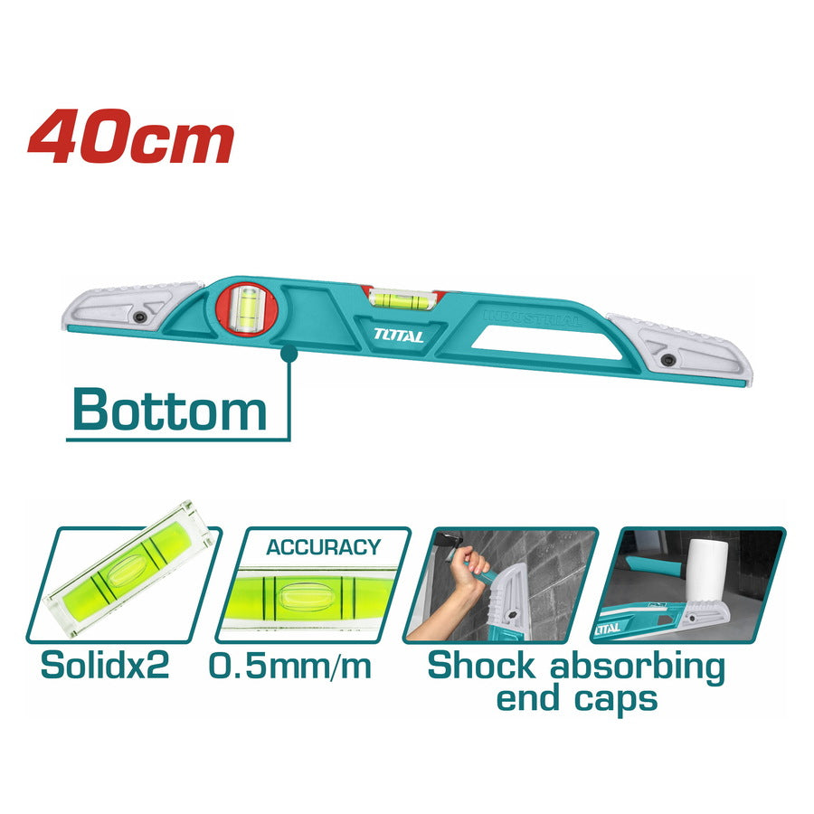 TOTAL Heavy-Duty 40cm Spirit Level (TMT221406) – High Accuracy & Durability