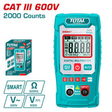 ملتي ميتر الرقمي 600فولت مع شاشة LCD – عد 2000 من توتال (TMT460012)