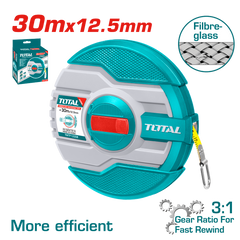 Total Fiberglass Measuring Tape 30m × 12.5mm – Durable & Lightweight