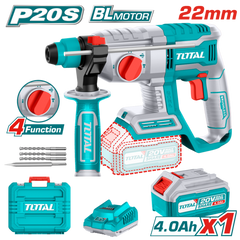 TOTAL 20V Rotary Hammer Kit TRHLI202081 – 4.0Ah Battery