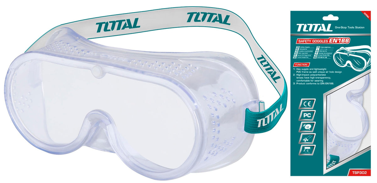 TOTAL Safety transparent goggles - dust (TSP302)