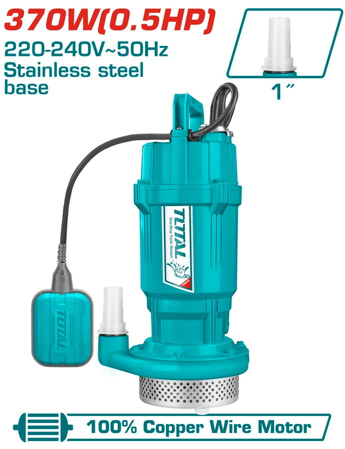 TOTAL Submersible Pump Clean Water 370W / 0.5HP (TWP63706)
