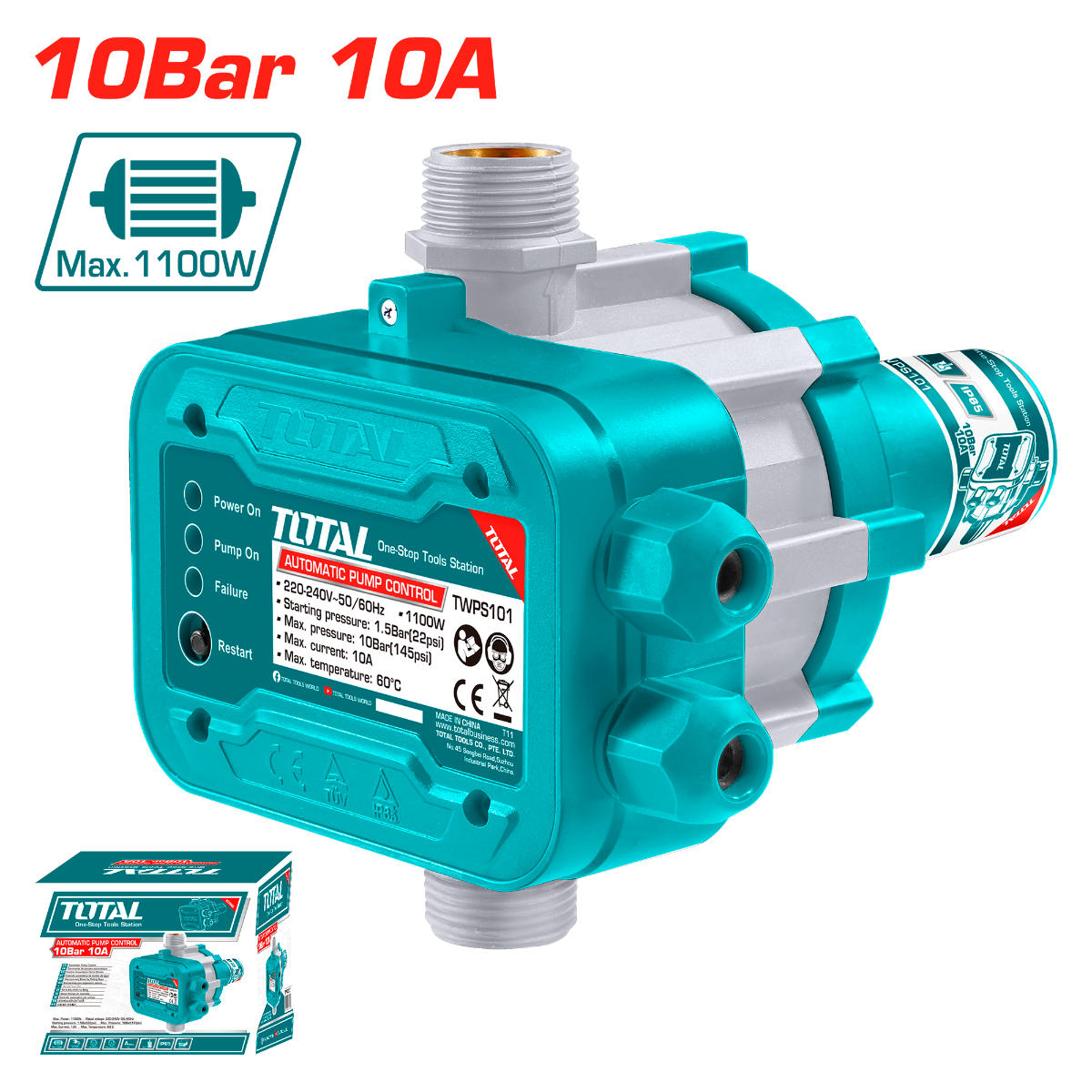 TOTAL Automatic Pump Control 10A - 10Bar (TWPS101)
