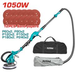 TOTAL 1050W Dry-wall Sander with Light & Full Accessories
