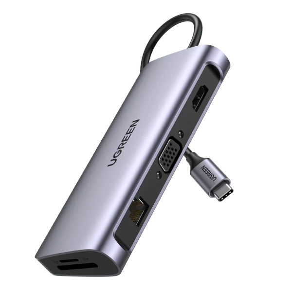 UGREEN موزع USB-C 10 في 1 مع HDMI 4K وVGA وإيثرنت وPD