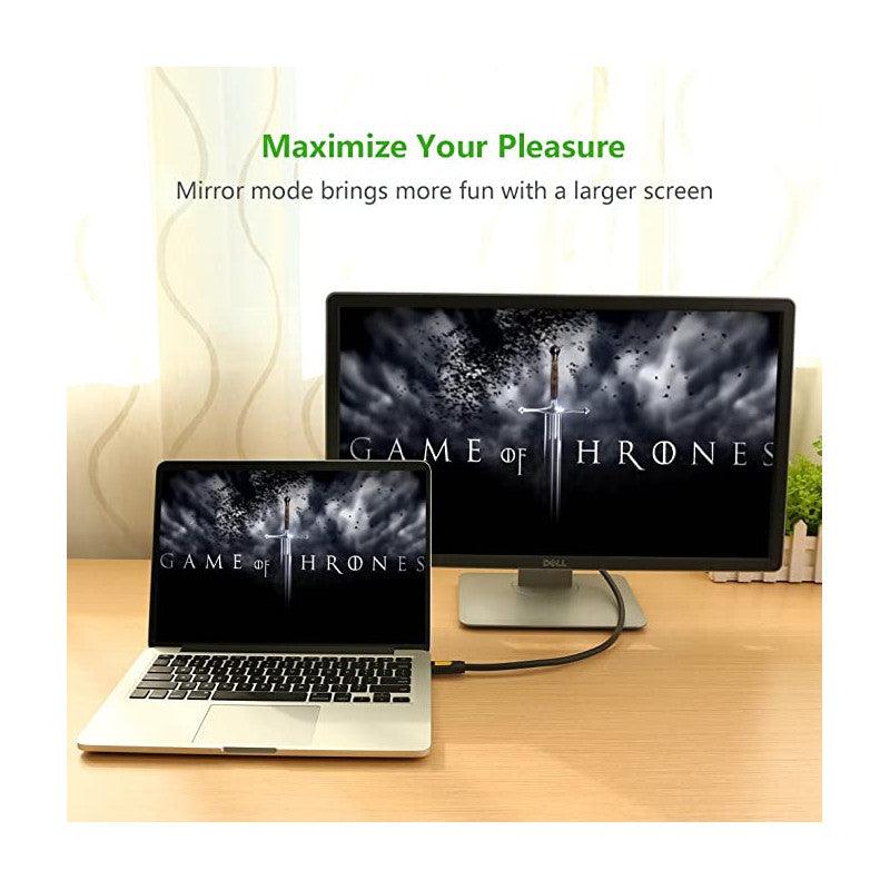 كابل HDMI دائري من UGREEN بطول 1.5 متر (أصفر/أسود)10128