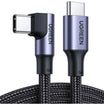 UGREEN USB-C 2.0 Male To Angled USB-C 2.0 Male 5A Data Cable(90°Angle) 3.00M - 20583