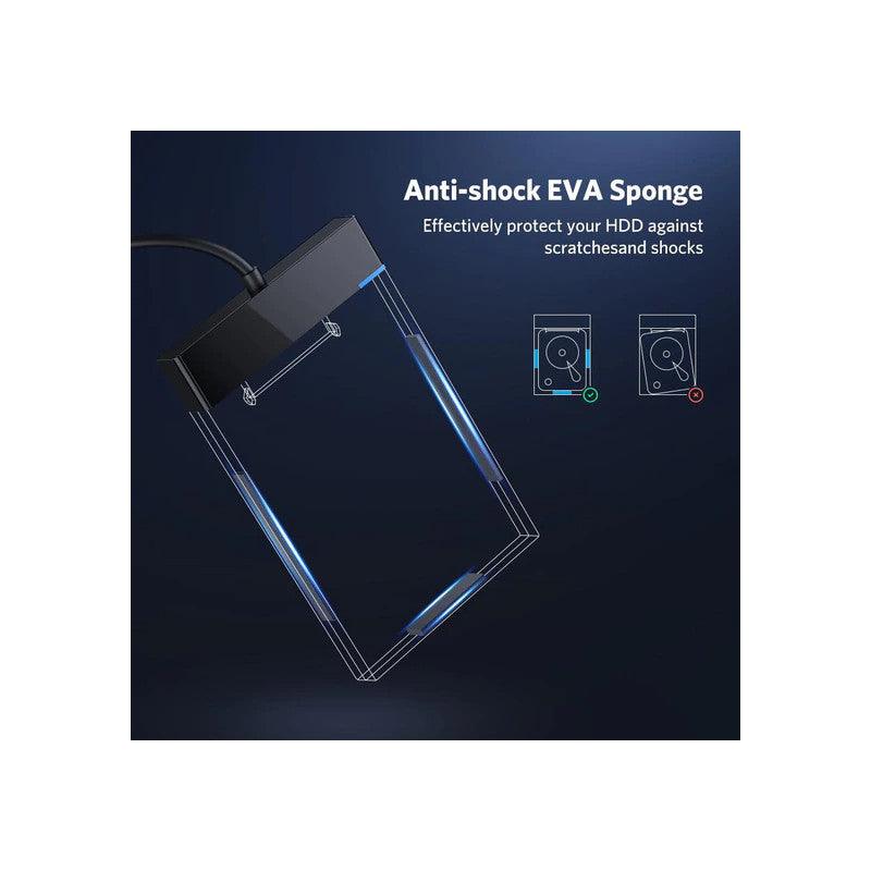 UGREEN 2.5 Inch Hard Drive Box with Built-in USB 3.0 Cable