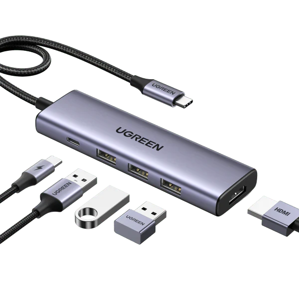 UGREEN USB-C to HDMI + 3 USB 3.0 + PD 100W Adapter