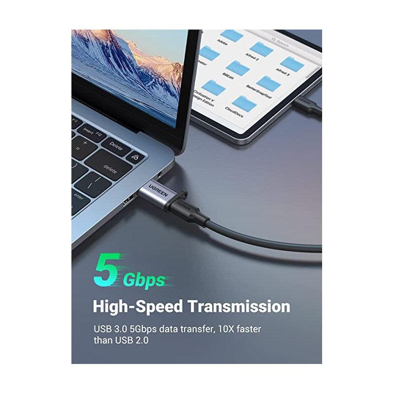 يوجرين محول USB 3.0-A إلى USB-C - رمادي