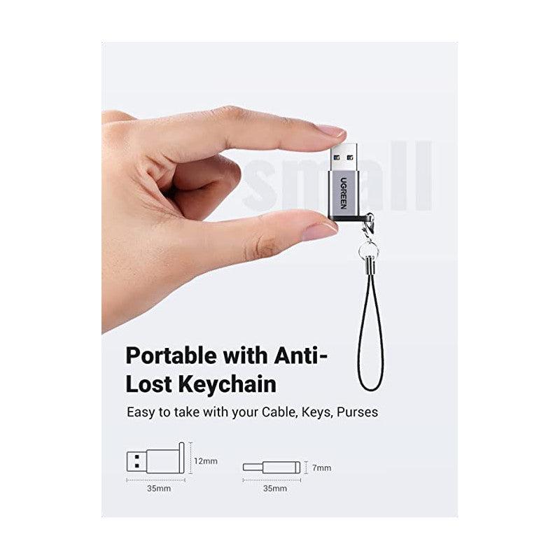 يوجرين محول USB 3.0-A إلى USB-C - رمادي