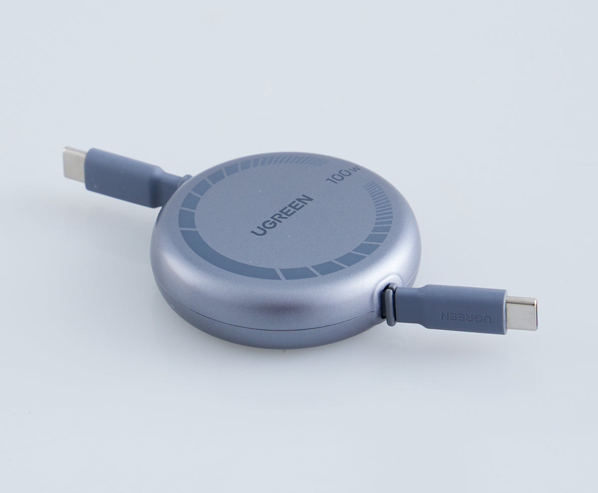 UGREEN USB-C to USB-C PD Fast Charging Retractable Cable 100W Max 1m - 65905