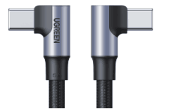 UGREEN Angled USB-C 2.0 Male To Angled USB-C 2.0 Male 5A Data Cable 1M - 70696