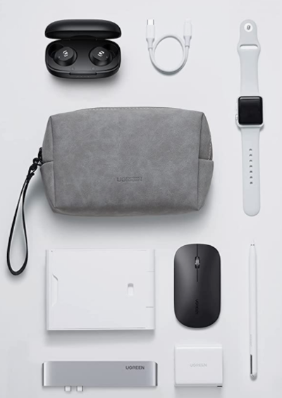 UGREEN Electronics Accessories Storage Bag with Lanyard (Gray) - 80520