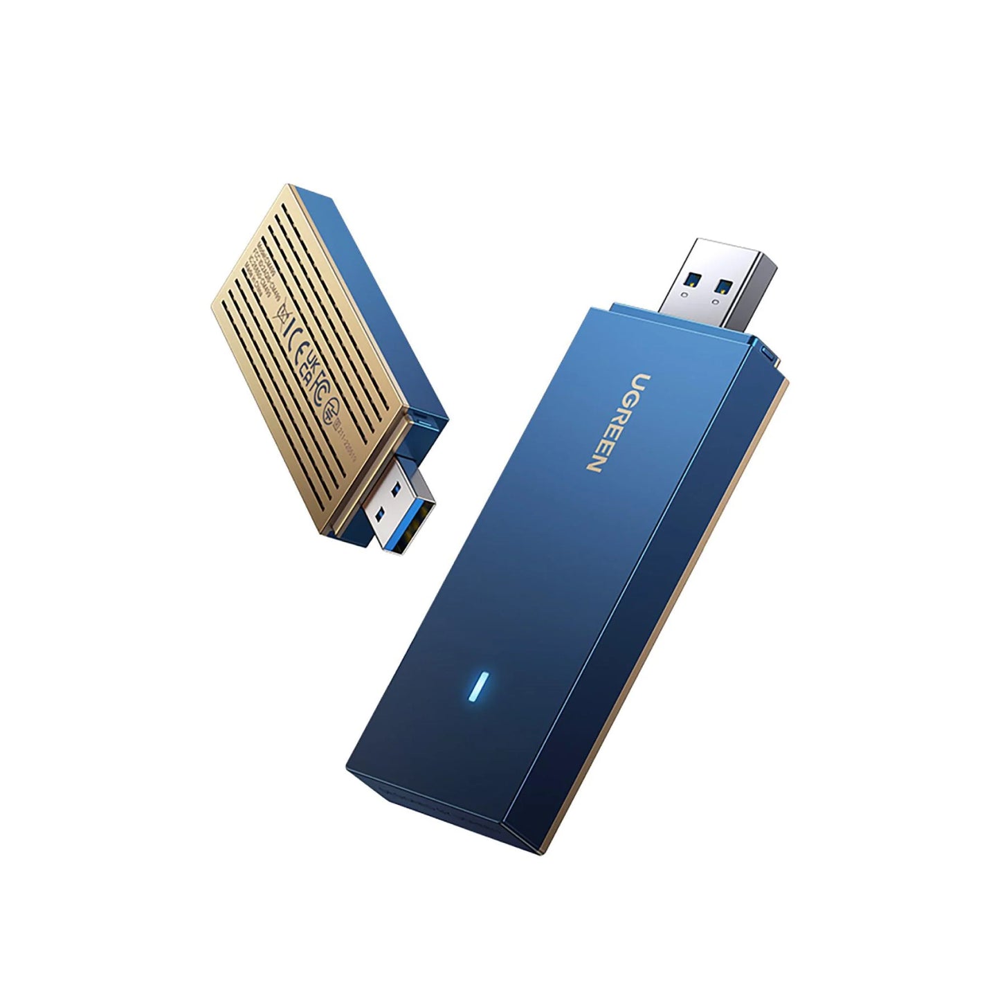 محول واي فاي UGREEN AX1800 Wi-Fi 6 مزدوج النطاق USB