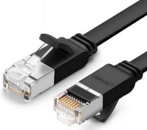 UGREEN Cat 6 U/UTP Pure Copper Ethernet Flat Cable 1m (Black)