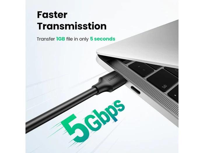 كابل USB 3.0 A ذكر إلى ذكر من UGREEN بطول 2 متر (أسود)