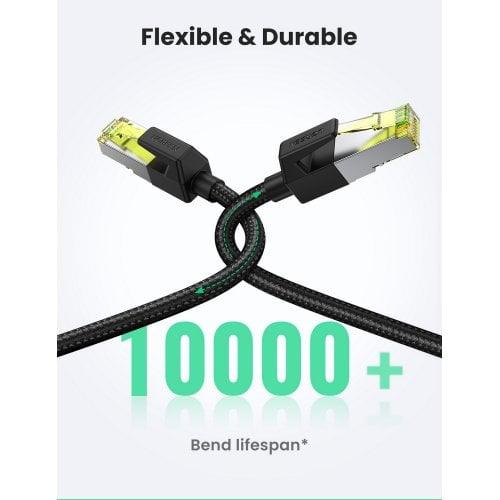 كابل UGREEN CAT7 مدعم بطول 2 متر مع مقابس مجدولة