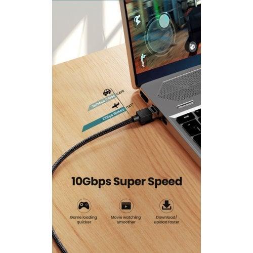 كابل UGREEN CAT7 مدعم بمقابس مجدولة بطول 1 متر