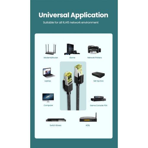 كابل UGREEN CAT7 مدعم بطول 2 متر مع مقابس مجدولة