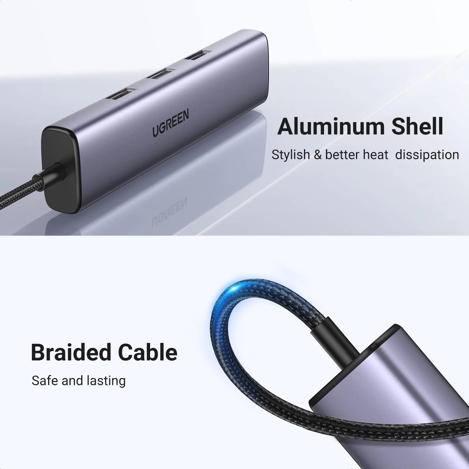 UGREEN USB C to Ethernet Adapter with 3 USB 3.0 Ports
