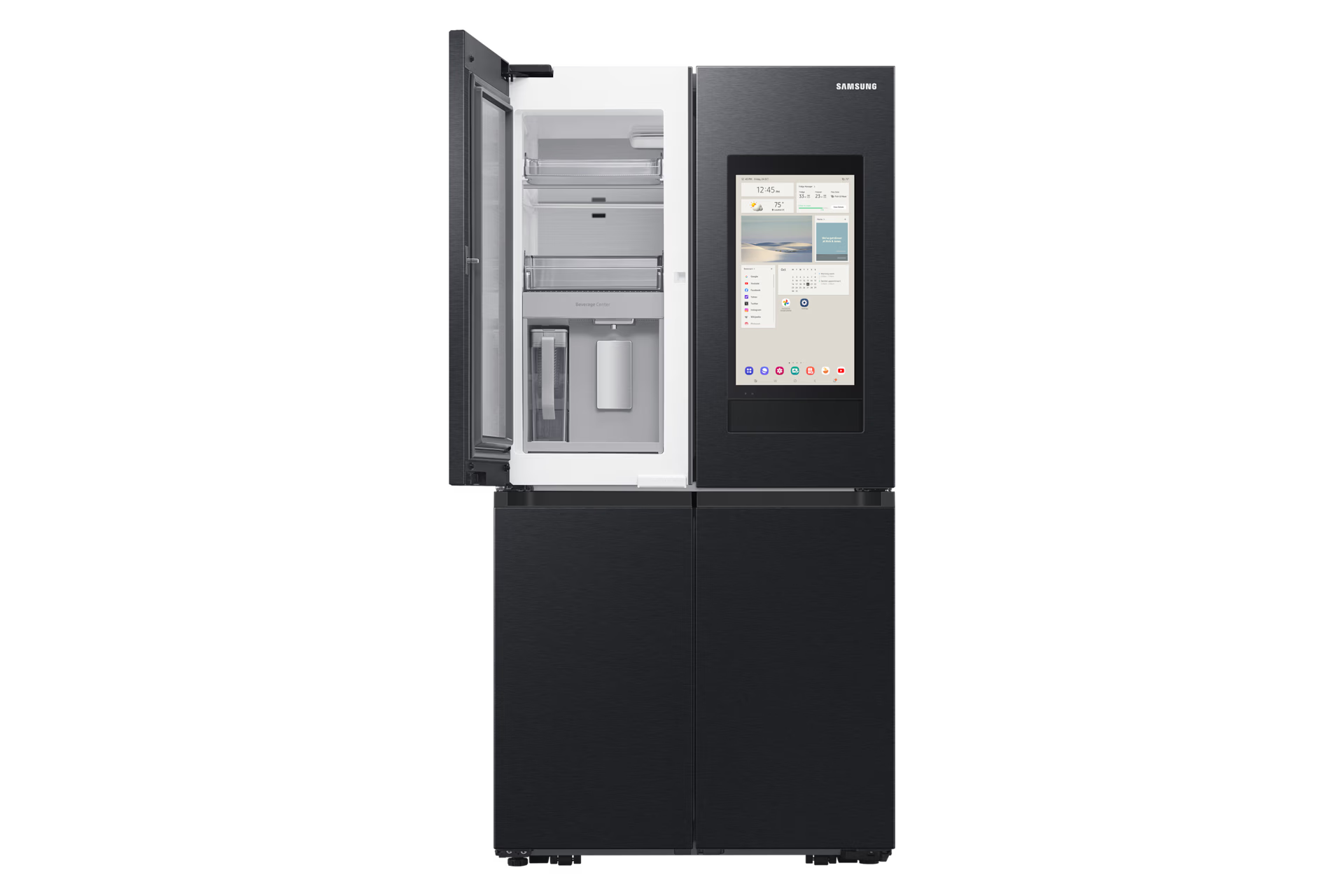 Samsung 647L Side-by-Side Refrigerator with Water & Ice Dispenser - Black