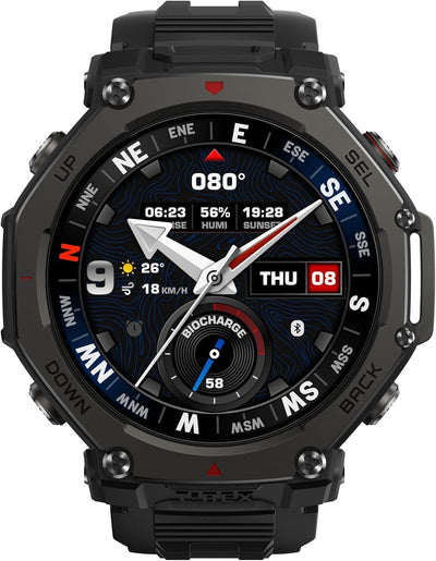 Amazfit T-Rex 3 Pro Rugged Smartwatch – AMOLED, Sapphire Glass & Titanium – Black, 44mm / 48mm