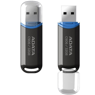 ADATA C906 32GB USB 2.0 Compact Design Flash Drive, Black
