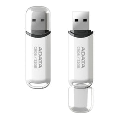 ADATA C906 32GB USB 2.0 Compact Design Flash Drive, White