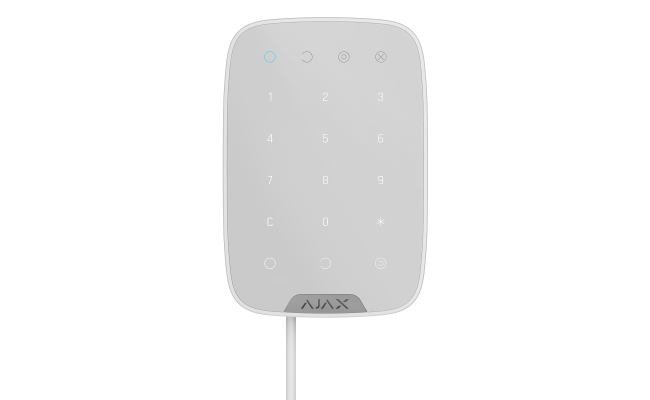 Ajax KeyPad Fibra Wired Touch Keypad – White